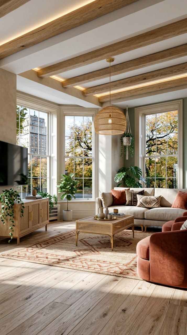 Boho Interior Design with AI: 15 Room Designs