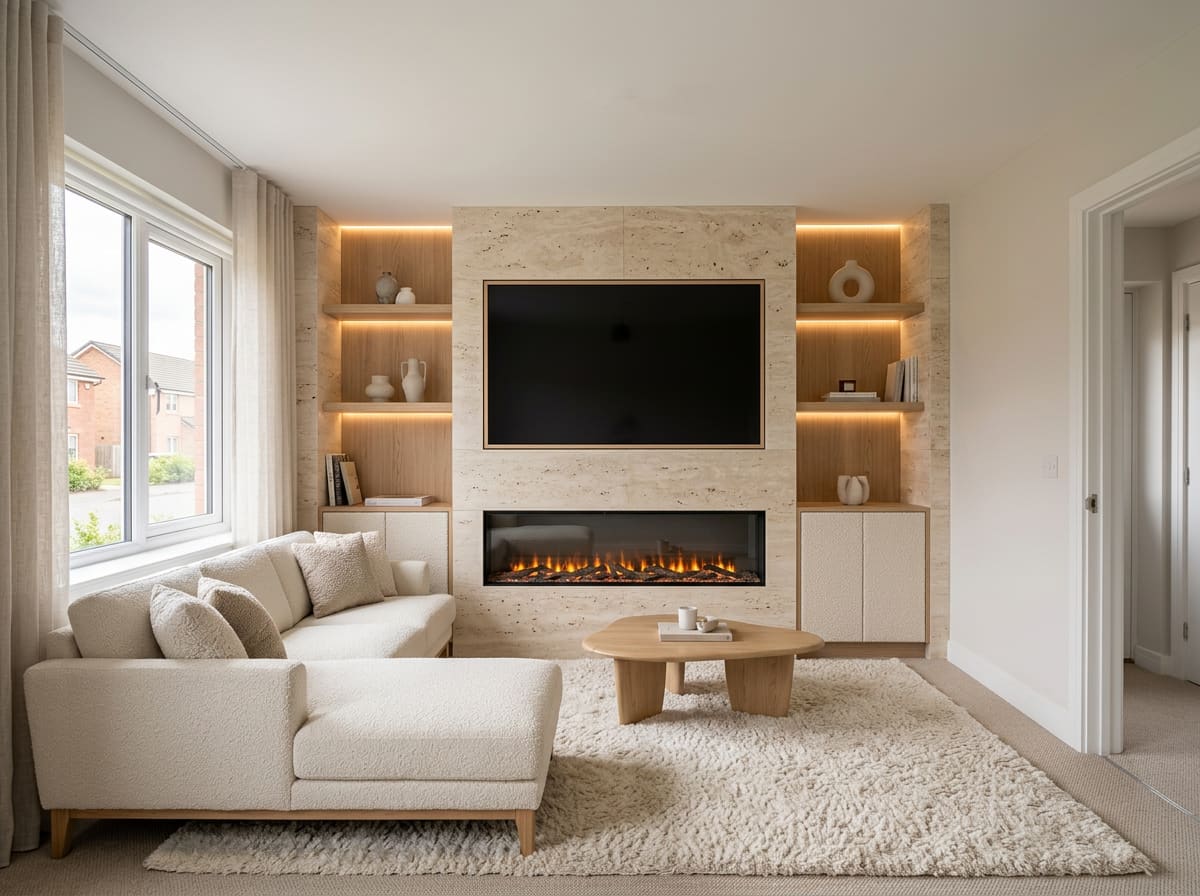 Downloaded high-quality landscape image of the full media wall design